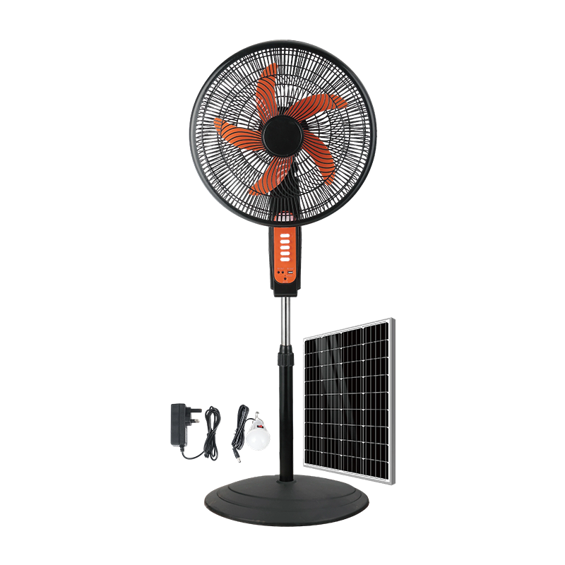 FS-16 16-Inch Household Solar Fan with Lithium Battery and LED Light