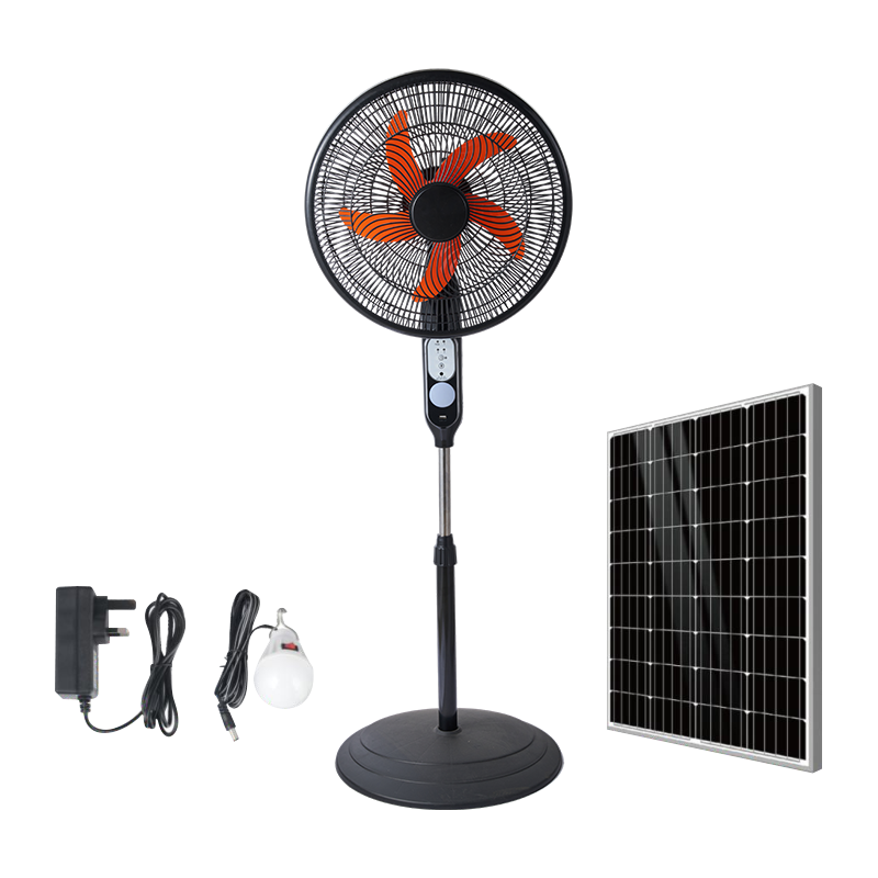FS-16R 16-Inch Solar Fan with Lithium Battery and LED Light