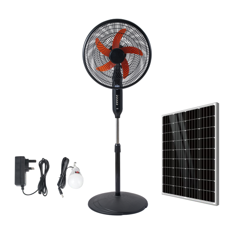 FS-16C 16-Inch Solar Fan with Push-Button Control and Lithium Battery